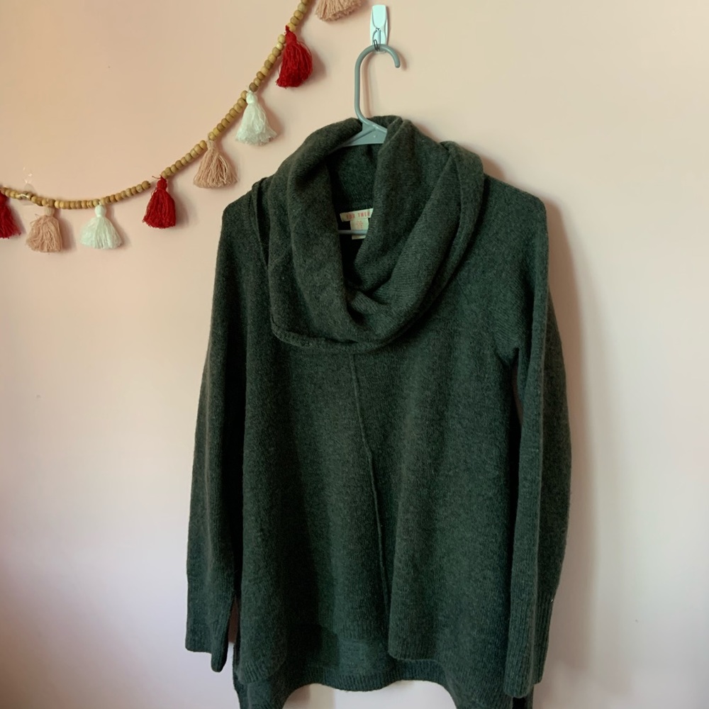 Cowl Neck Long Over Sized Sweater